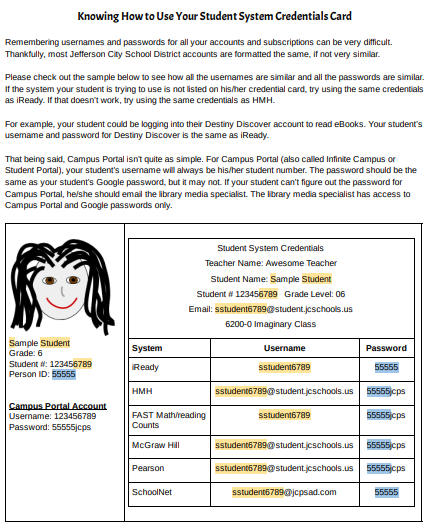 Student Credentials Image 